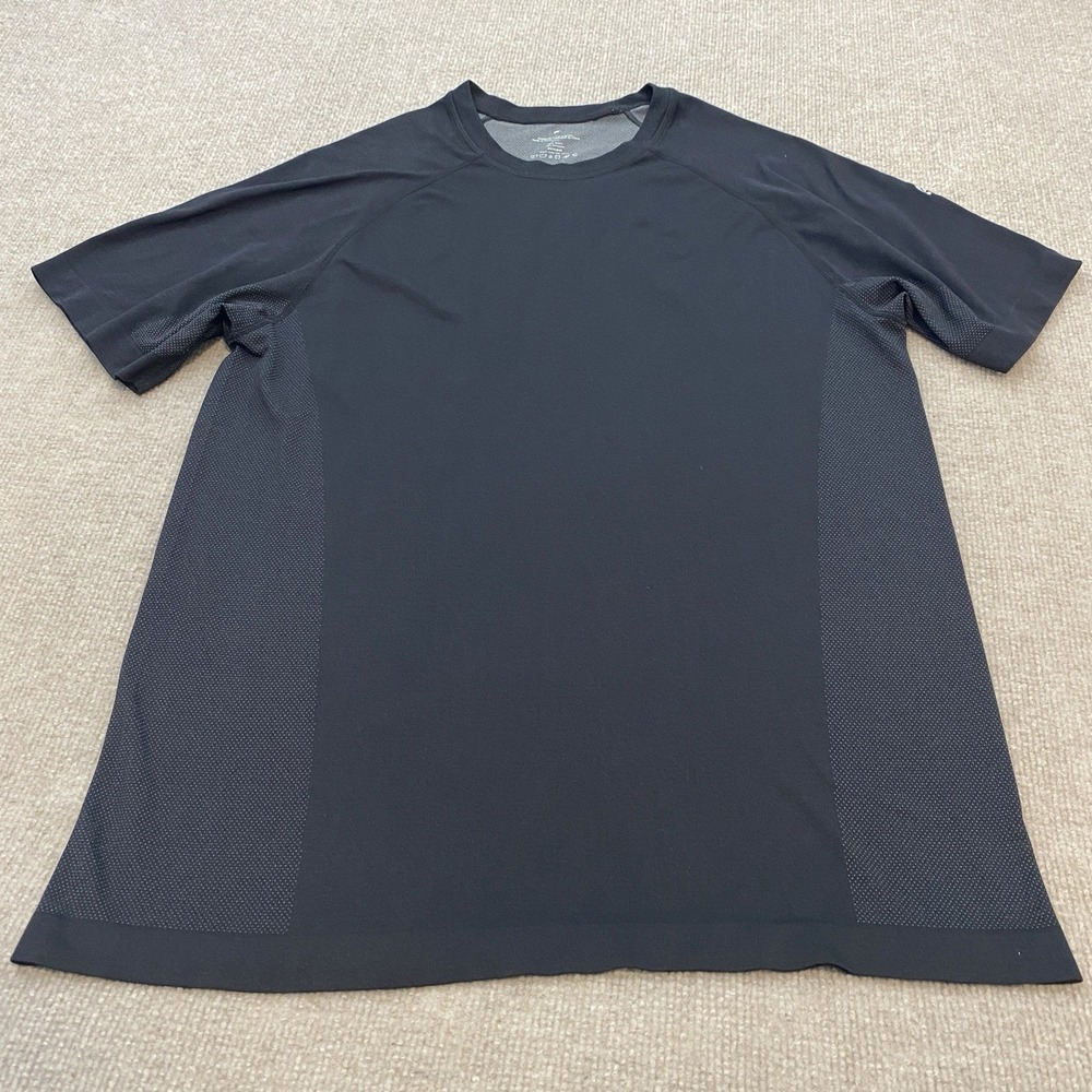 Fabletics Performance T Shirt Men Large Black Athletic Training Gym Short Sleeve